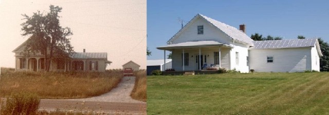Farmhouse before and after